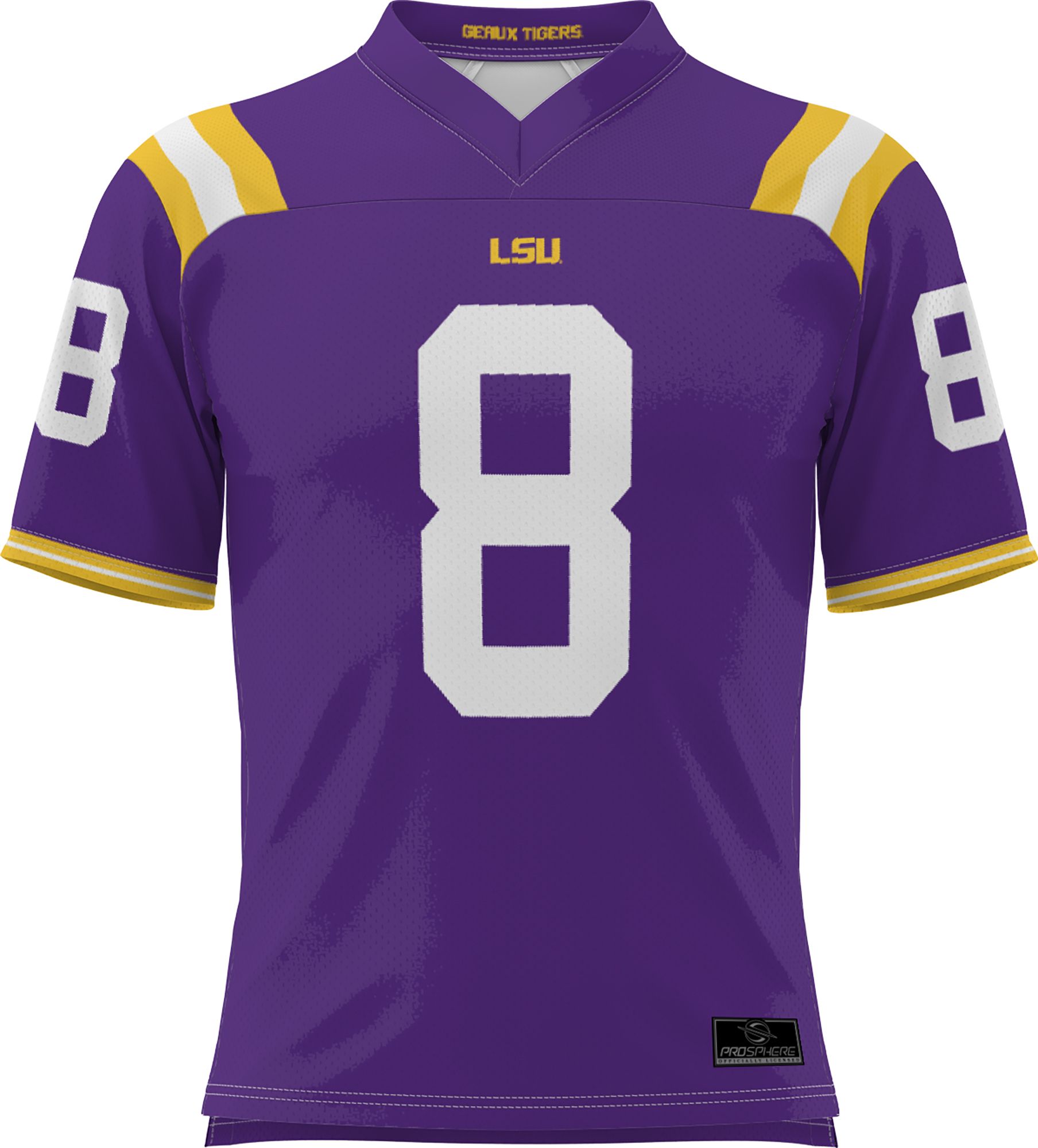 ProSphere Men's LSU Tigers #8 Malik Nabers Purple Full Sublimated Football Jersey product image