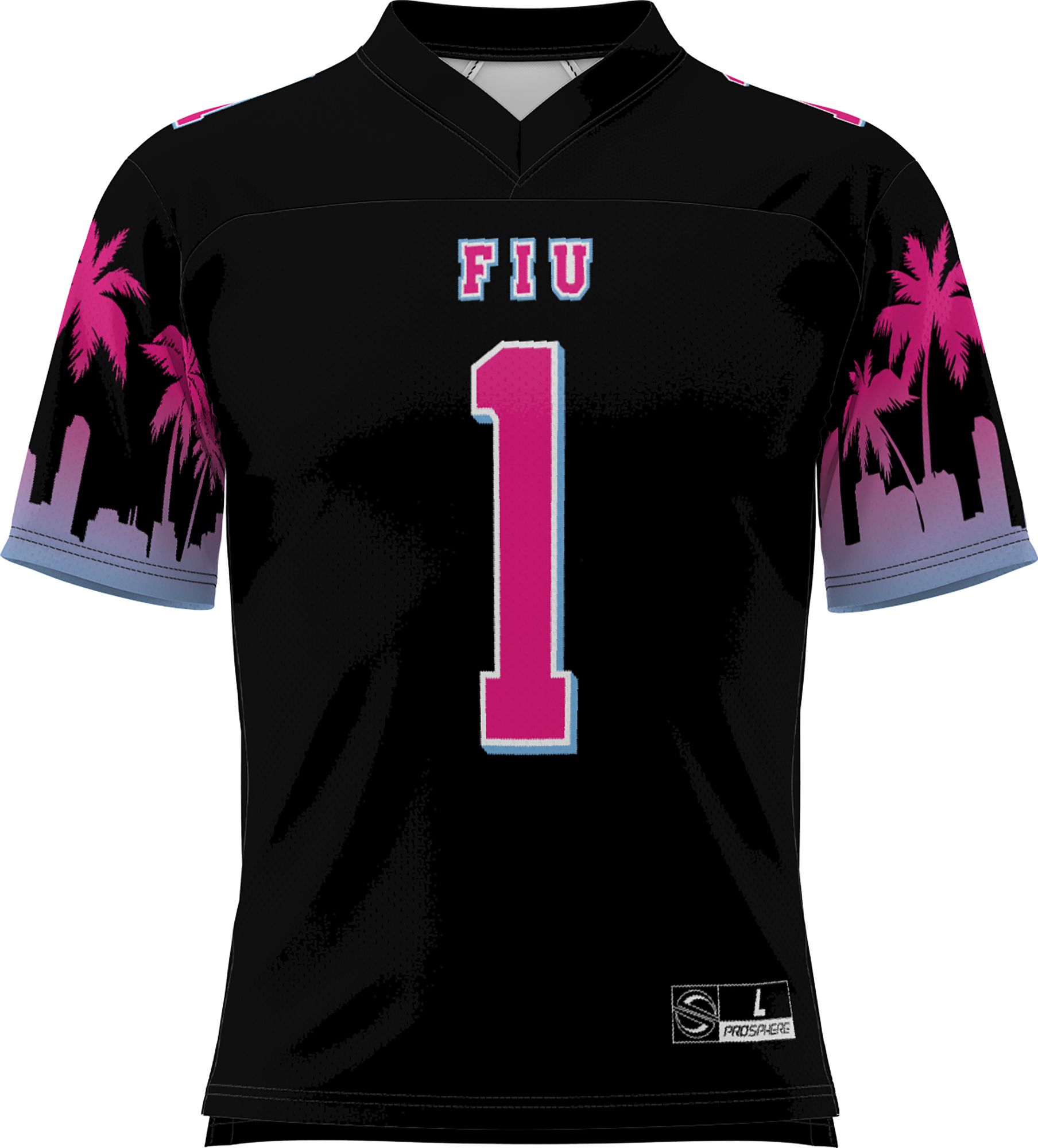 Prosphere Youth FIU Golden Panthers #1 Black Full Sublimated Home Jersey