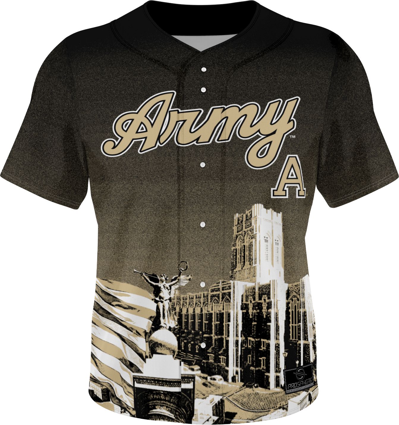 ProSphere Adult Army West Point Black Knights Black Campus Local Baseball Jersey product image