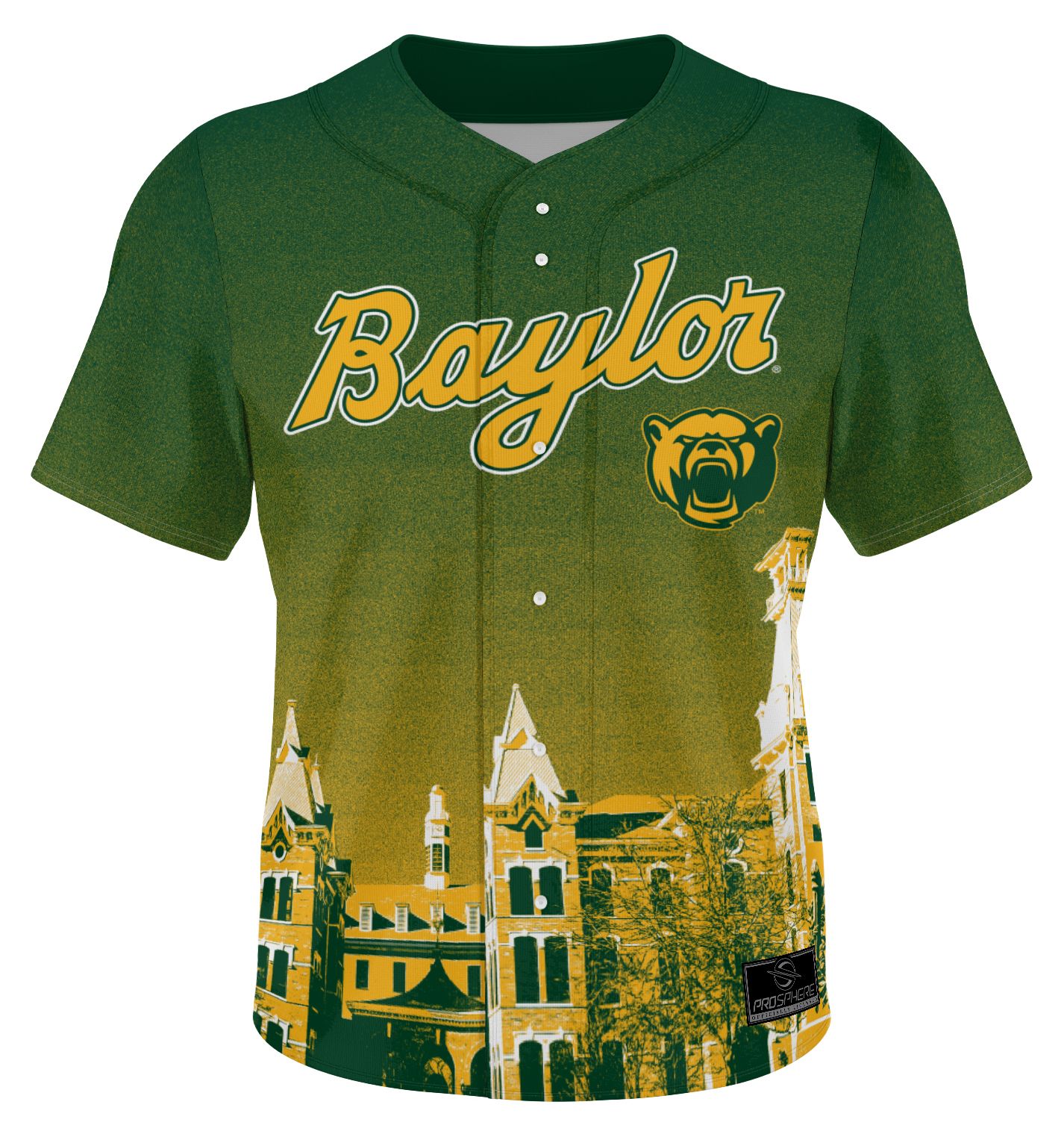 ProSphere Adult Baylor Bears Green Campus Local Baseball Jersey product image