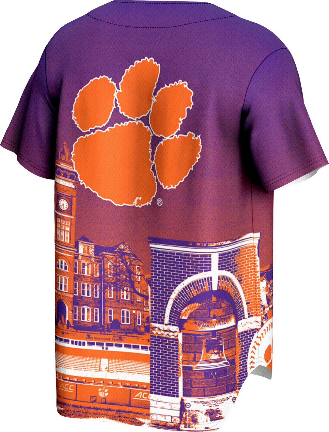ProSphere Adult Clemson Tigers Campus Local Purple Baseball Jersey product image