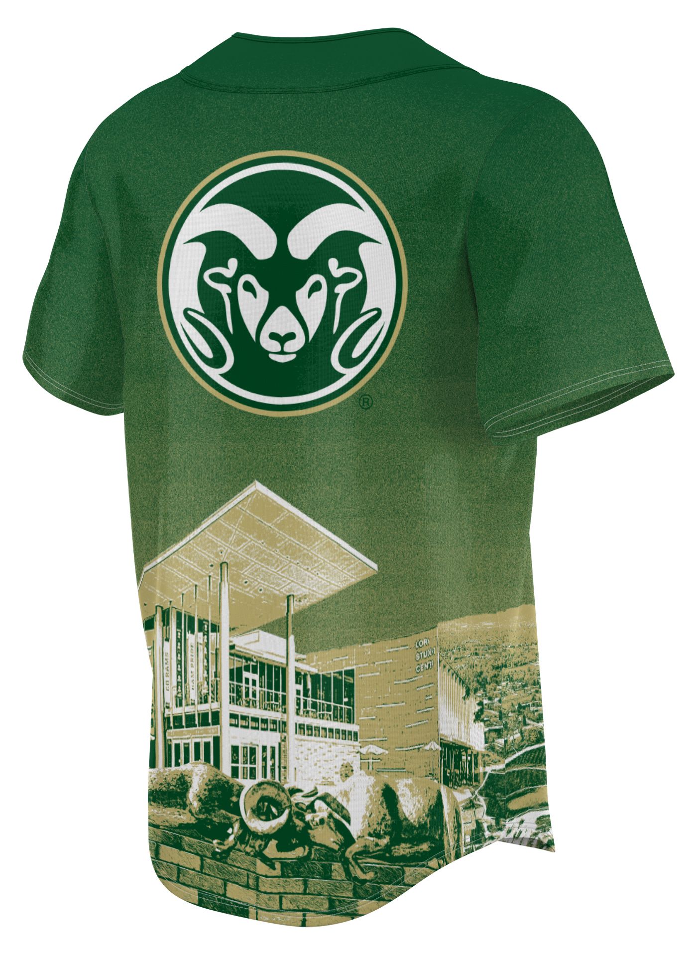 ProSphere Adult Colorado State Rams Green Campus Local Baseball Jersey product image