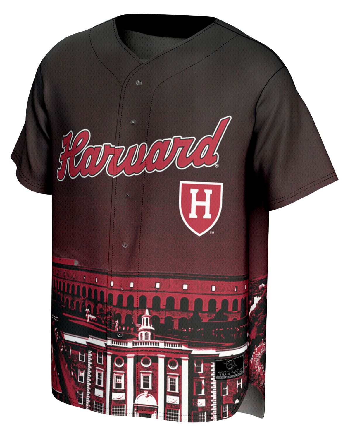 ProSphere Adult Harvard Crimson Maroon Campus Local Baseball Jersey product image