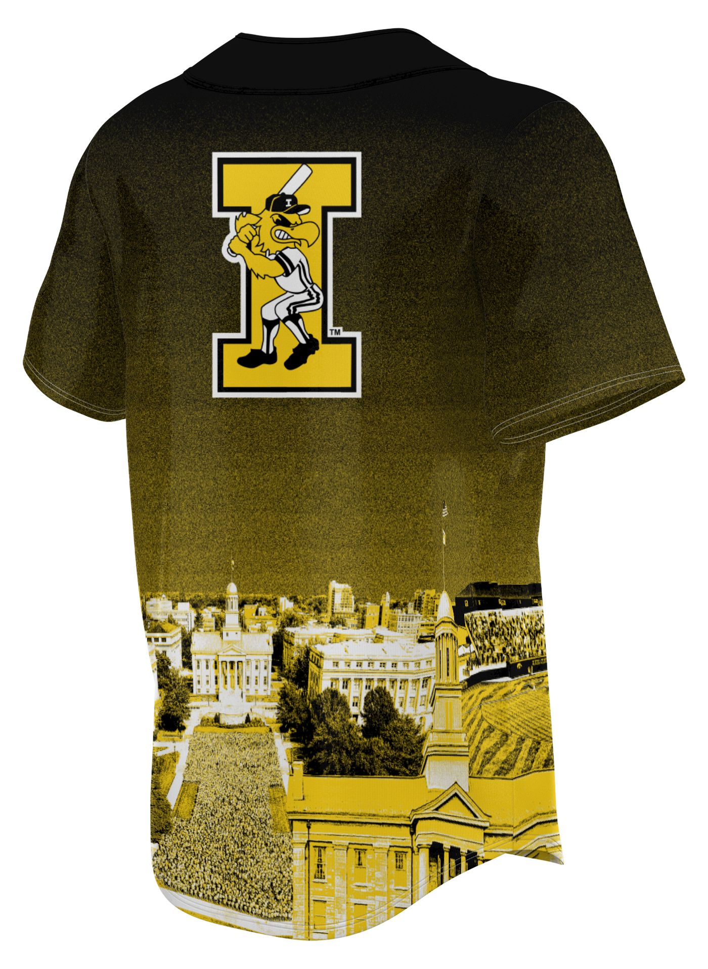 ProSphere Adult Iowa Hawkeyes Gold Campus Local Baseball Jersey product image