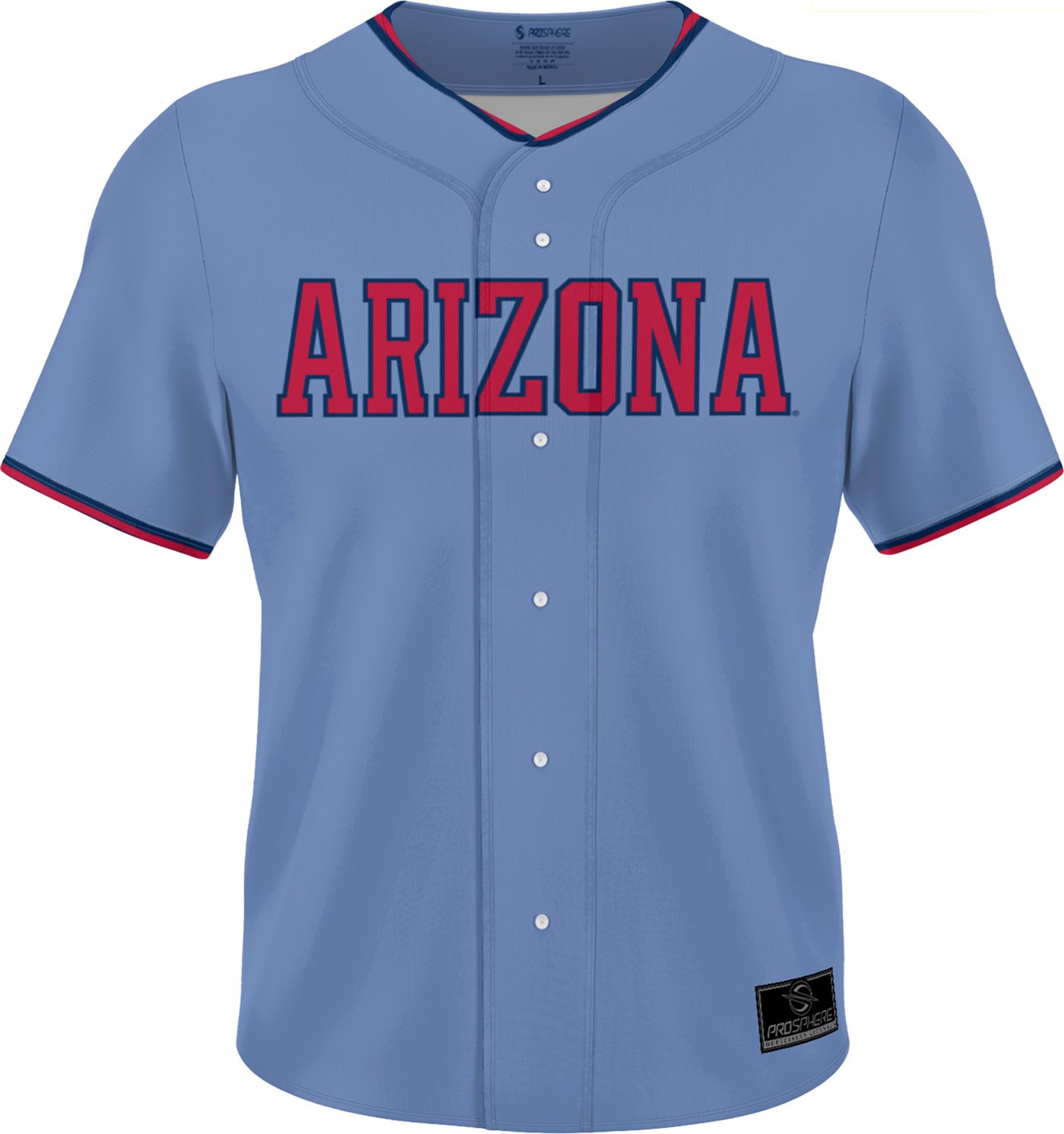 Prosphere Men s Arizona Wildcats Light Blue Full Button Replica Baseball Jersey Dick s Sporting Goods