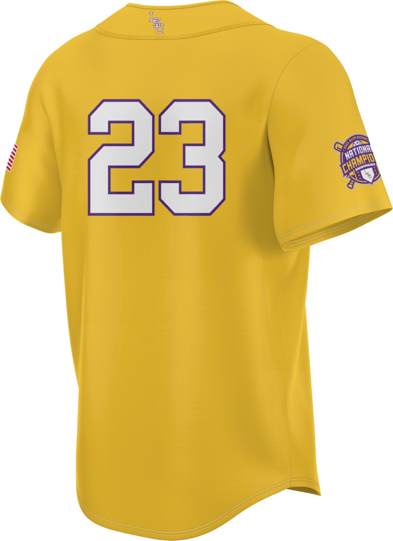 ProSphere Men's LSU Tigers 2023 NCAA Baseball College World Series Champions Gold Replica Jersey