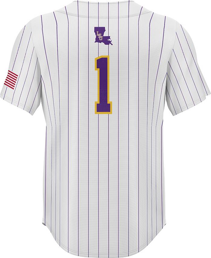 Youth ProSphere #1 White LSU Tigers Baseball Jersey