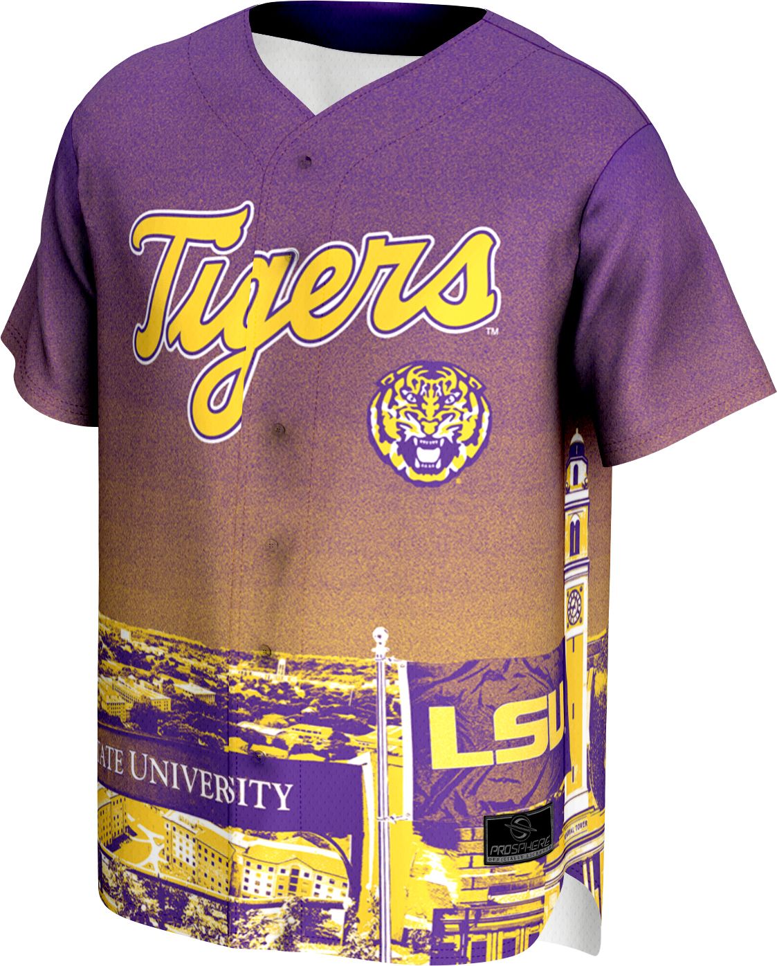 ProSphere Adult LSU Tigers Campus Local Purple Baseball Jersey product image