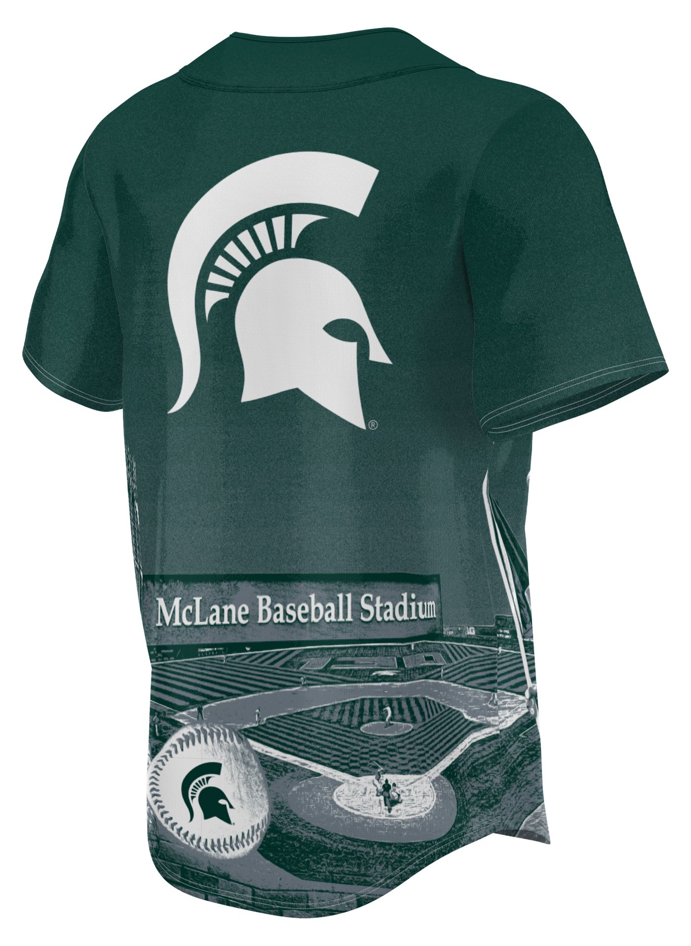 ProSphere Adult Michigan State Spartans Green Campus Local Baseball Jersey product image