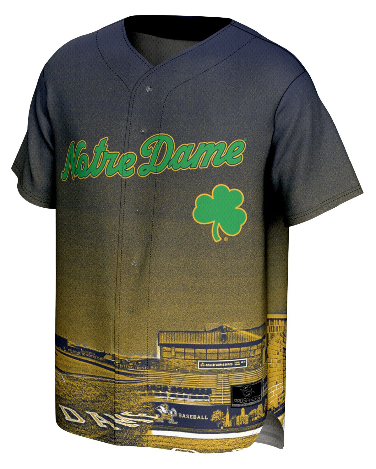 ProSphere Adult Notre Dame Fighting Irish Navy Campus Local Baseball Jersey product image