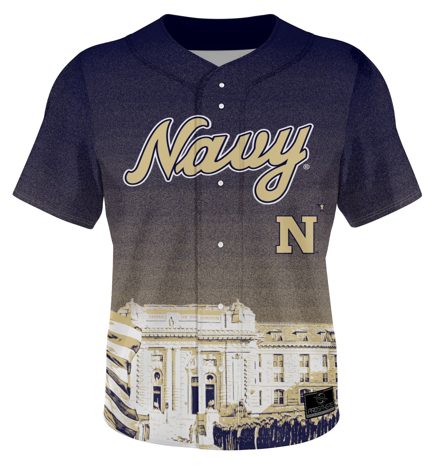 ProSphere Adult Navy Midshipmen Navy Campus Local Baseball Jersey product image