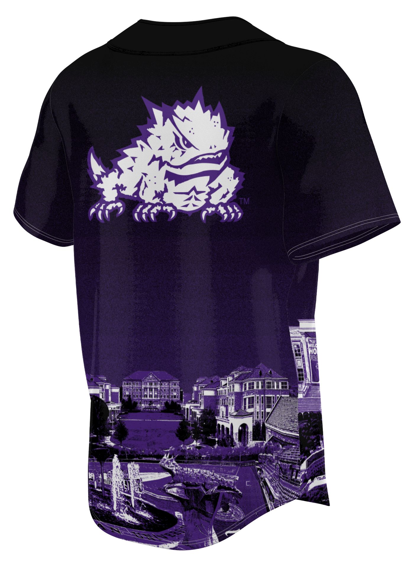 ProSphere Adult TCU Horned Frogs Purple Campus Local Baseball Jersey product image