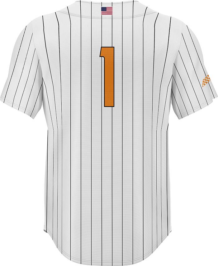 Men's ProSphere #1 White Tennessee Volunteers Baseball Jersey Size: Small