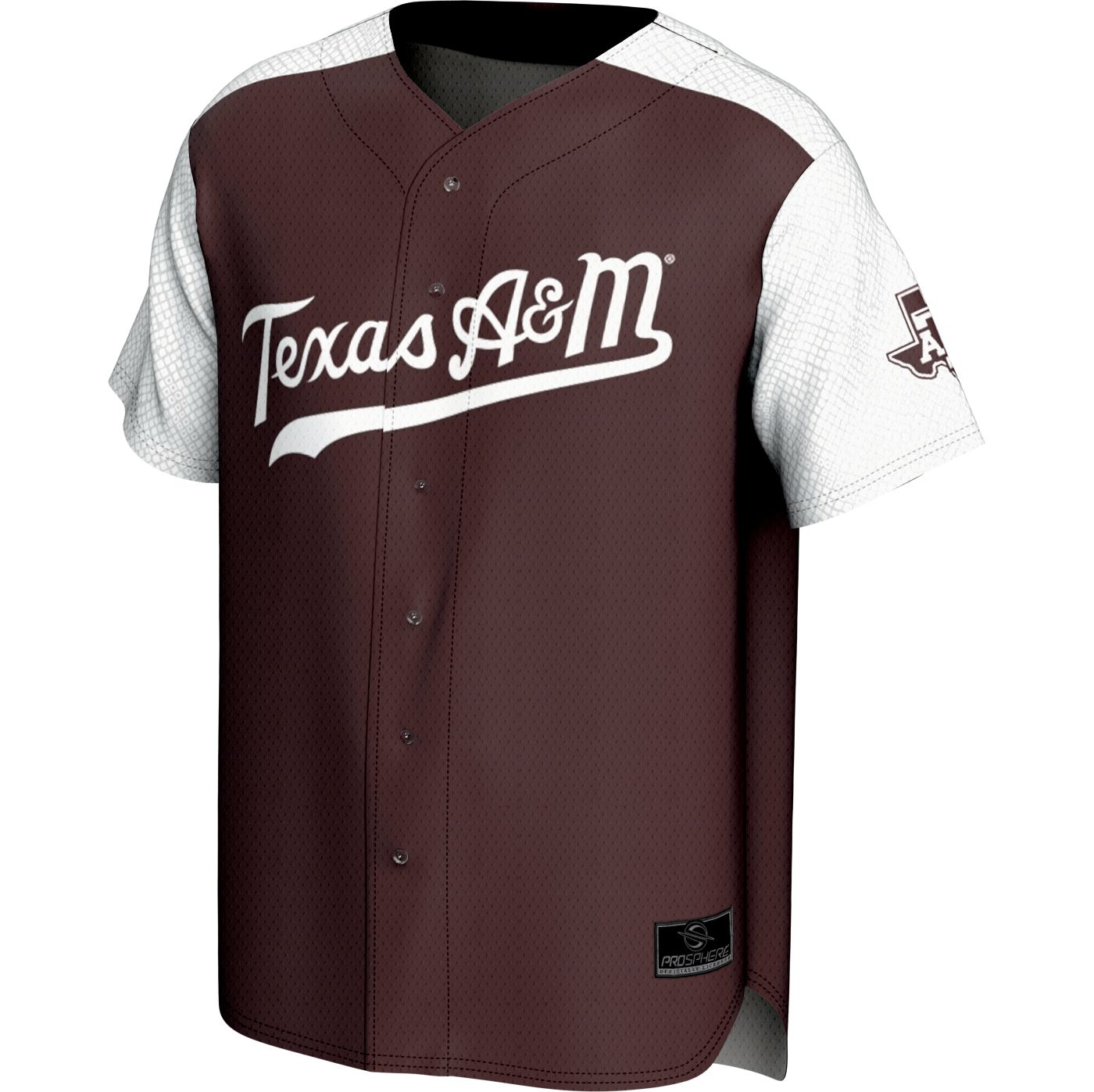 Adidas Texas A&M deals Baseball Maroon Authentic Jersey Size M Button Up