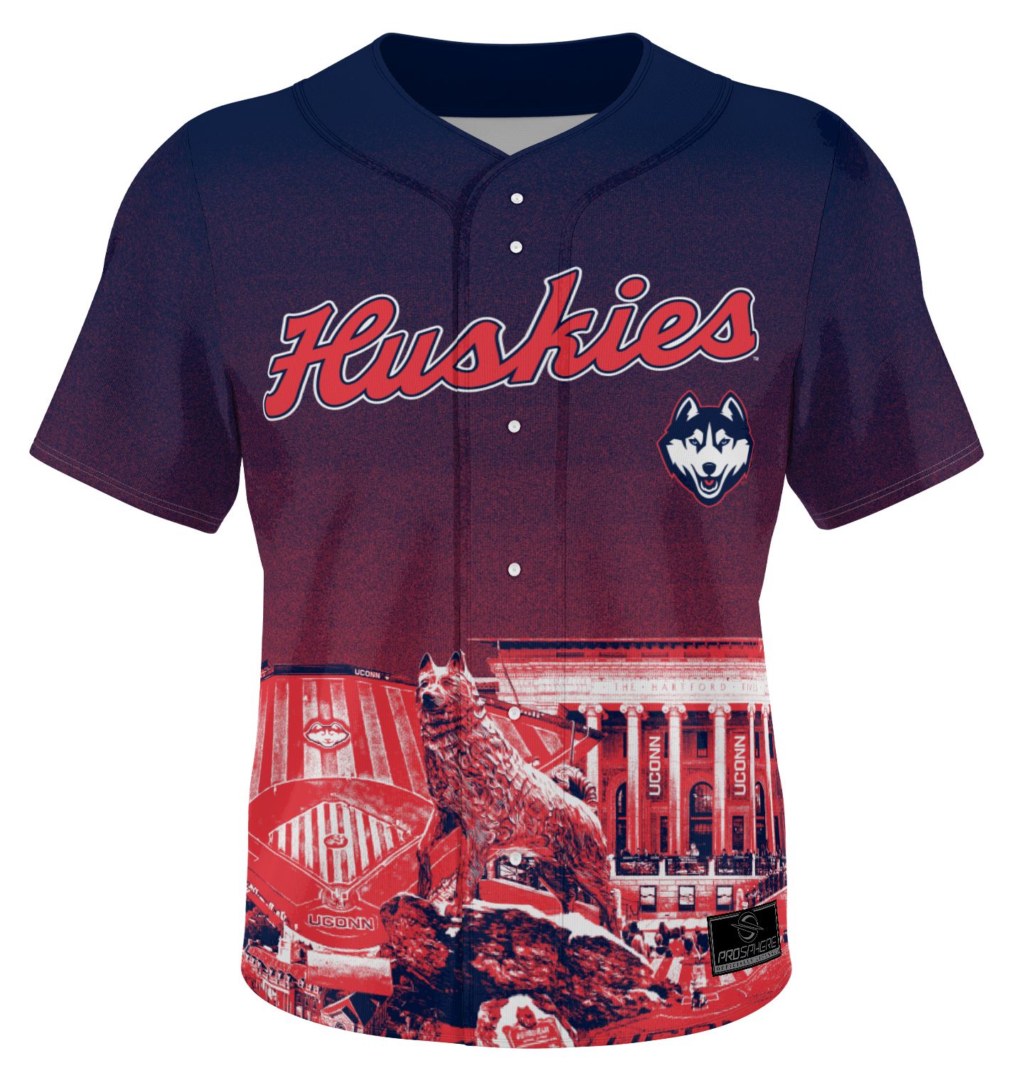 ProSphere Adult UConn Huskies Navy Campus Local Baseball Jersey product image