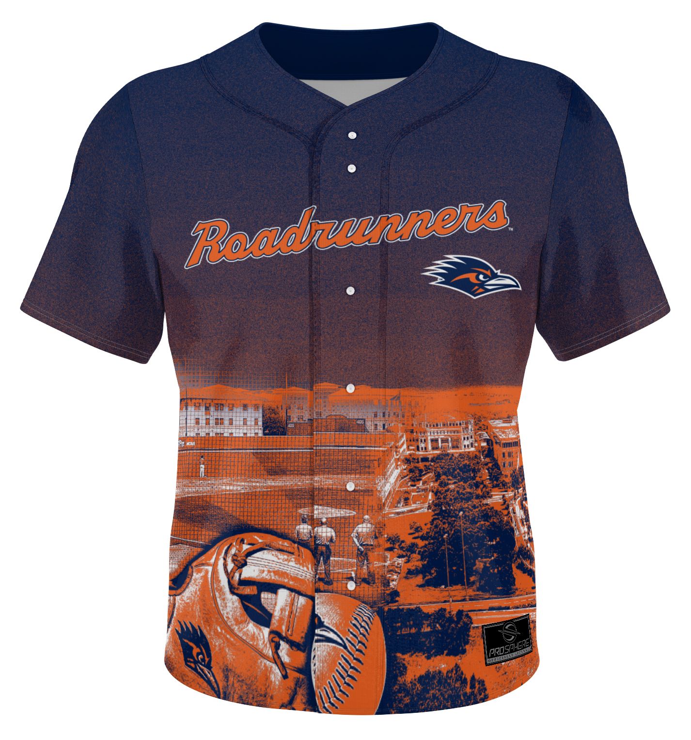 ProSphere Adult UT San Antonio Roadrunners Blue Campus Local Baseball Jersey product image