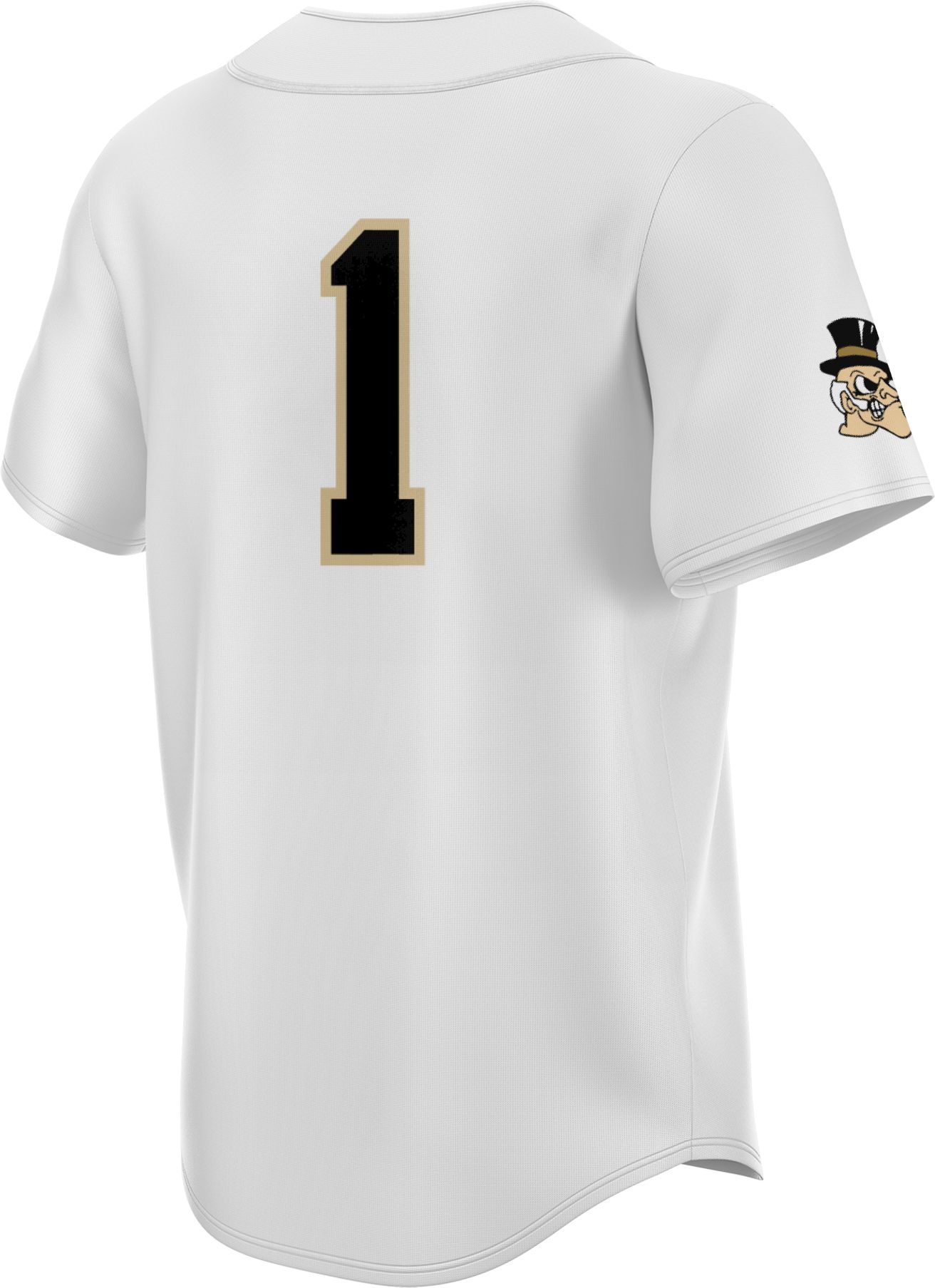 ProSphere Men's Wake Forest Demon Deacons #1 White Alternate Baseball Jersey