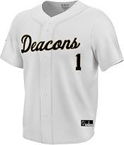 ProSphere Men's Wake Forest Demon Deacons #1 White Pinstripe Baseball Jersey, XL
