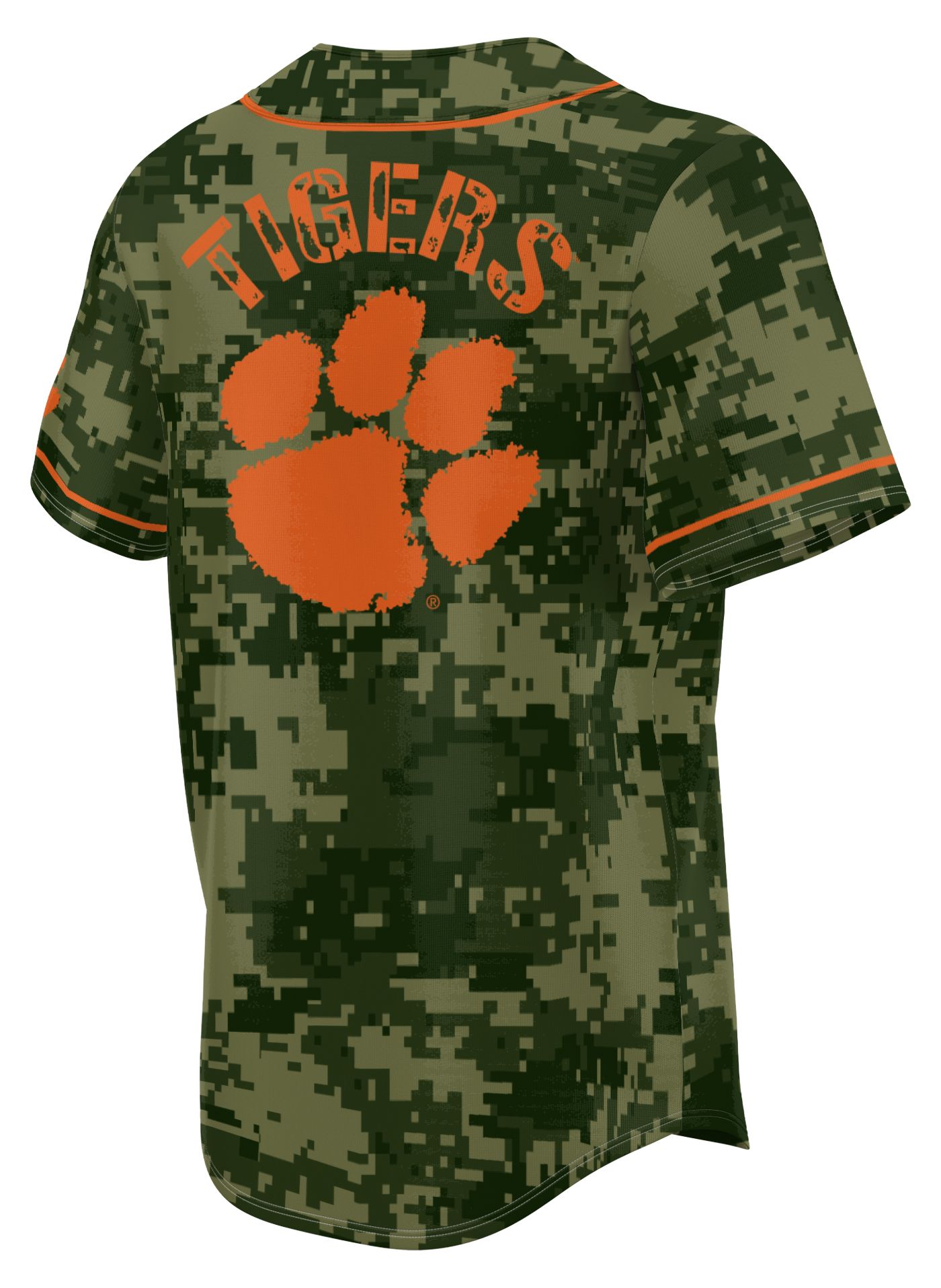 ProSphere Adult Clemson Tigers Olive Digicamo Digicamo Baseball Jersey product image