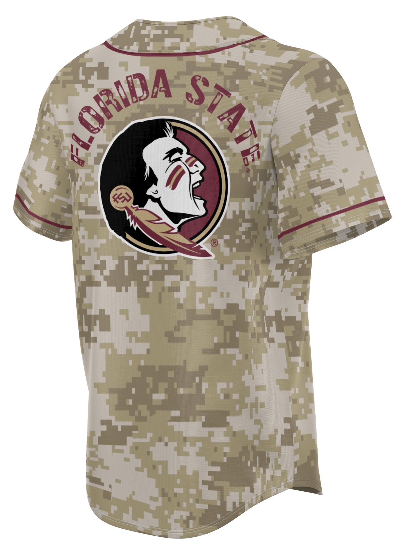 ProSphere Adult Florida State Seminoles Tan Digicamo Digicamo Baseball Jersey product image