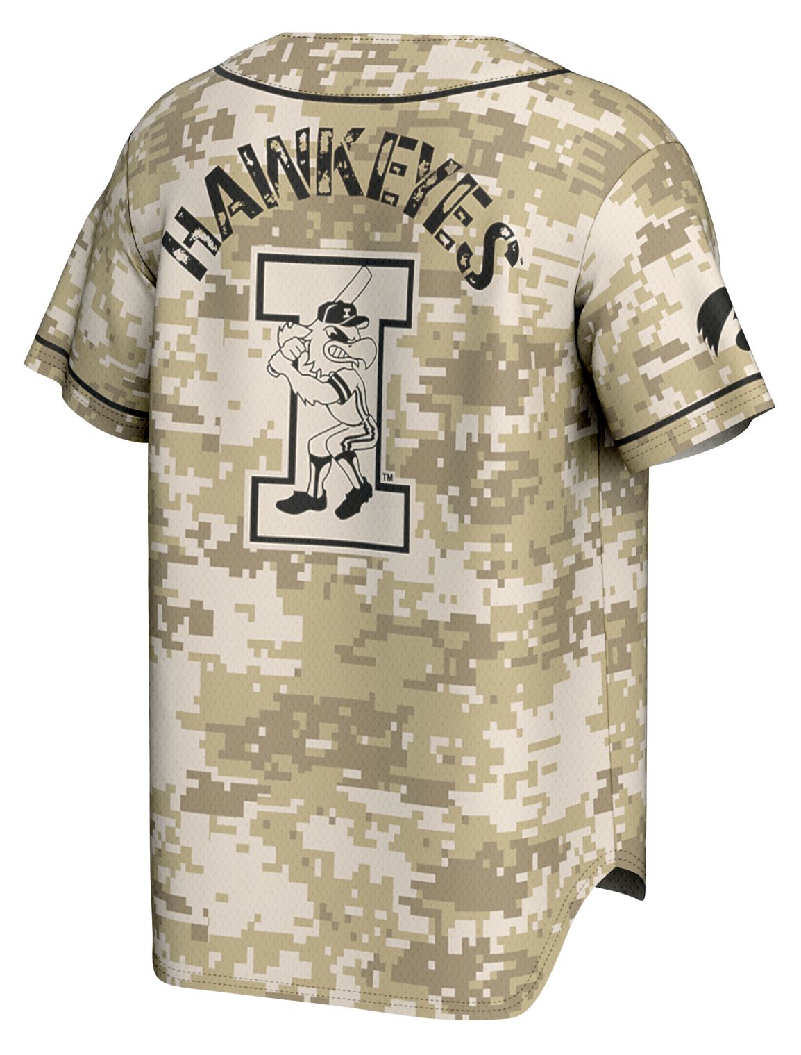 ProSphere Adult Iowa Hawkeyes Tan Digicamo Digicamo Baseball Jersey product image