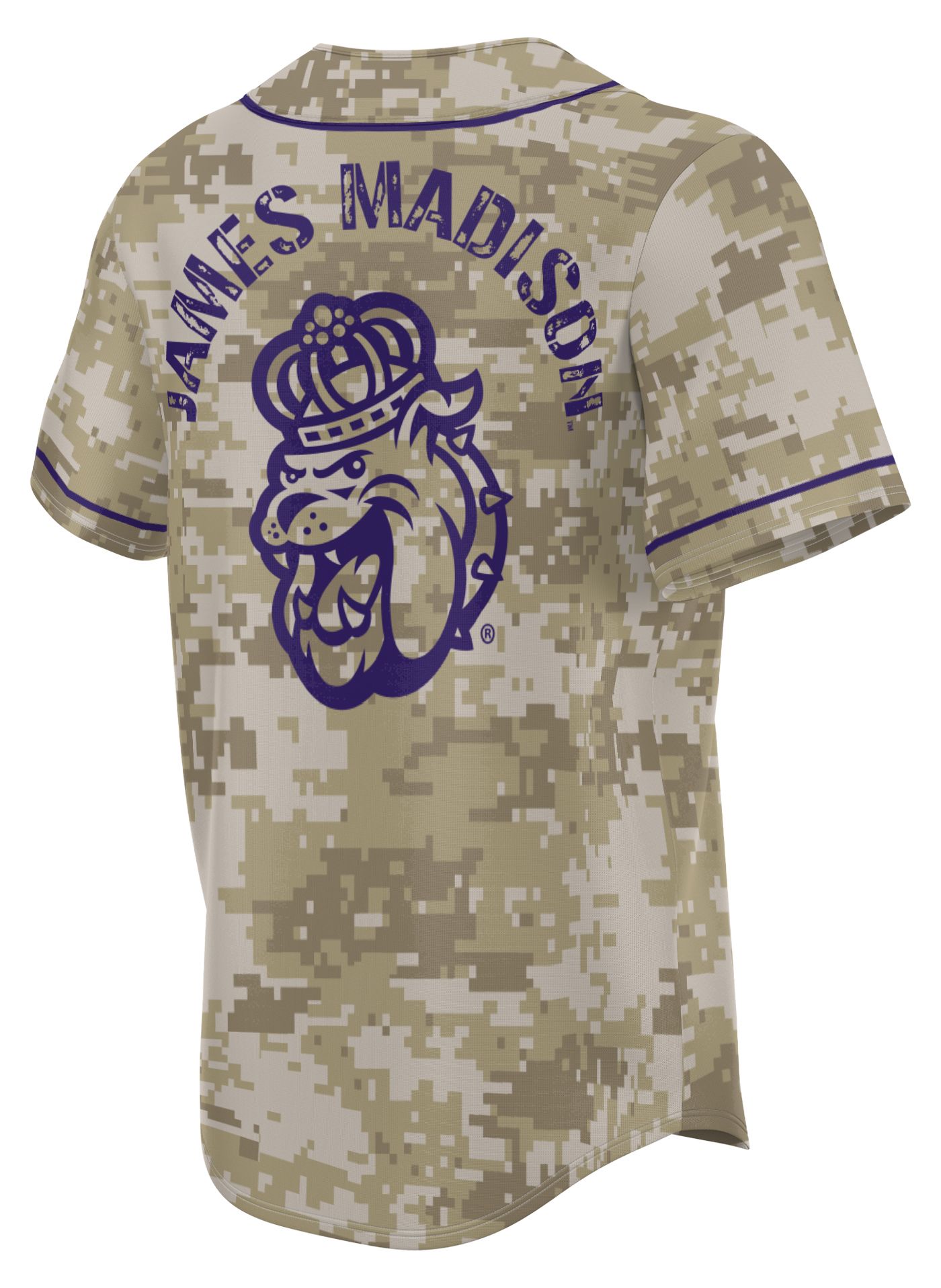 ProSphere Adult James Madison Dukes Tan Digicamo Digicamo Baseball Jersey product image