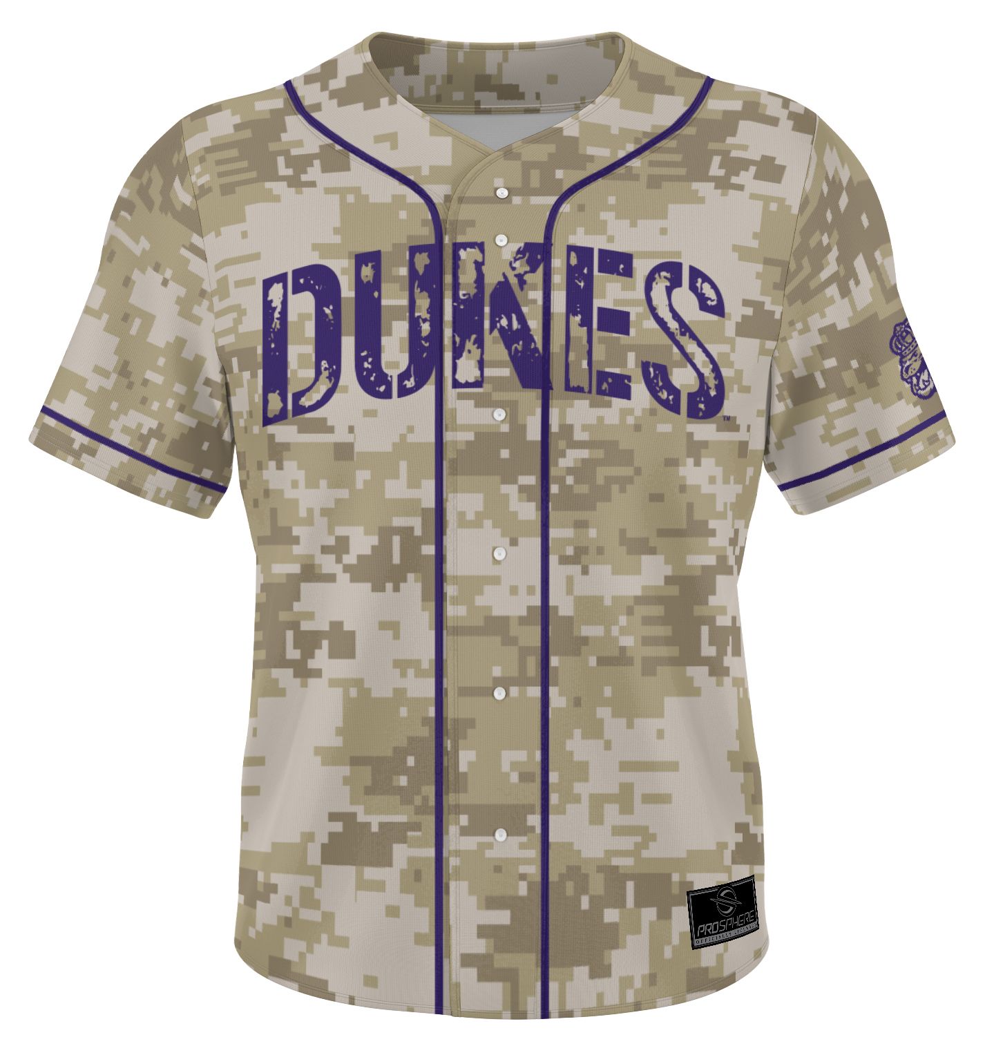 ProSphere Adult James Madison Dukes Tan Digicamo Digicamo Baseball Jersey product image