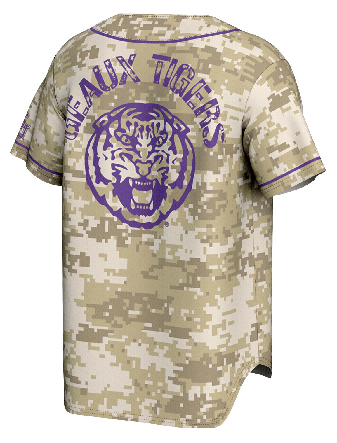 ProSphere Adult LSU Tigers Tan Digicamo Digicamo Baseball Jersey product image