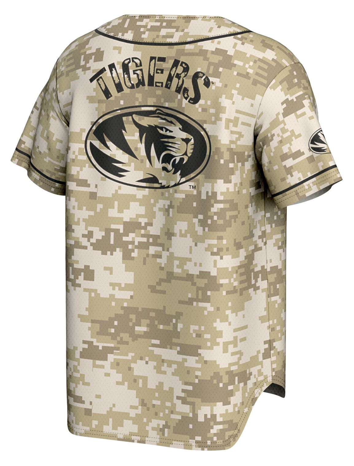 ProSphere Adult Missouri Tigers Tan Digicamo Digicamo Baseball Jersey product image
