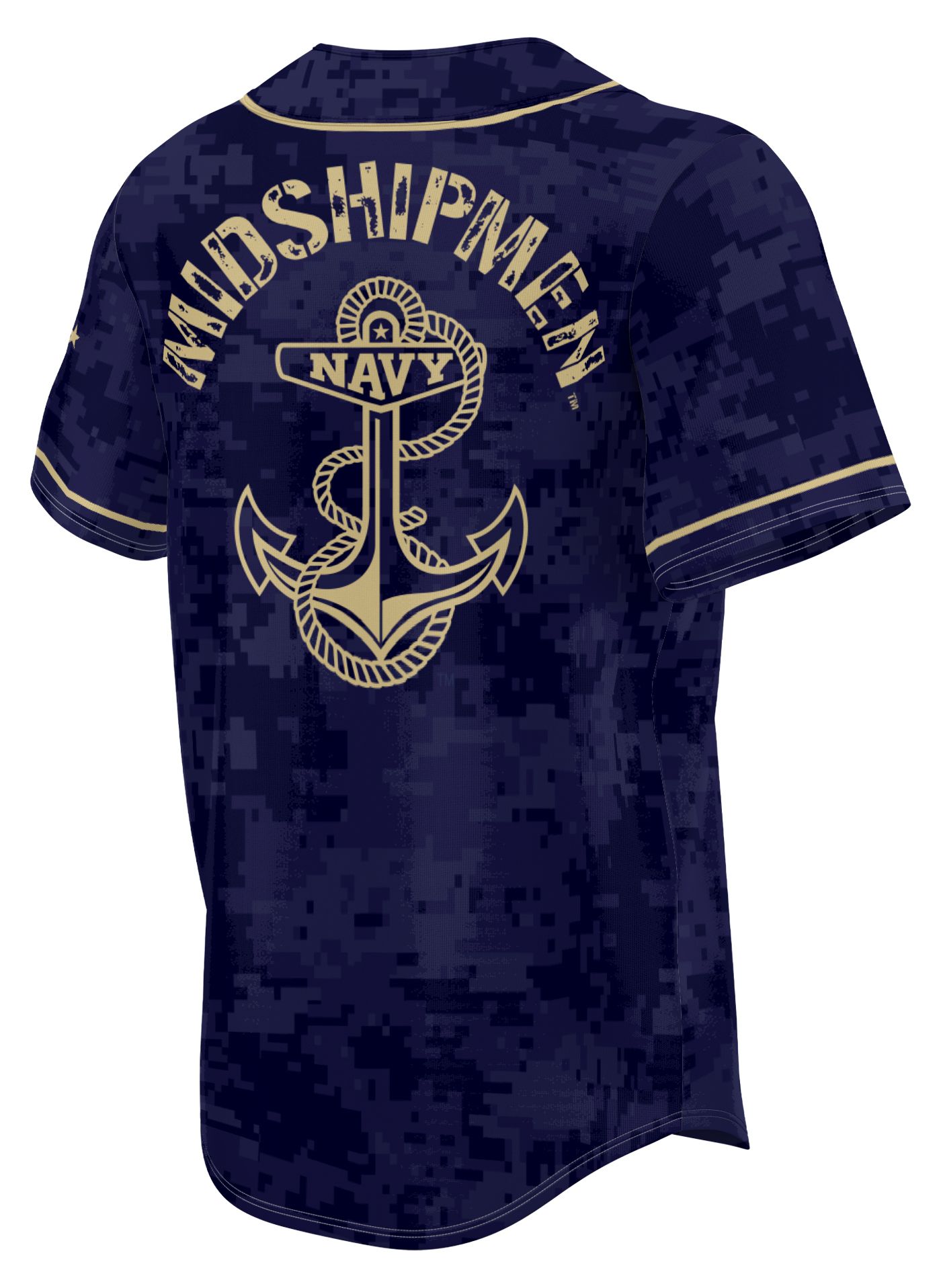 ProSphere Adult Navy Midshipmen Navy Digicamo Baseball Jersey product image