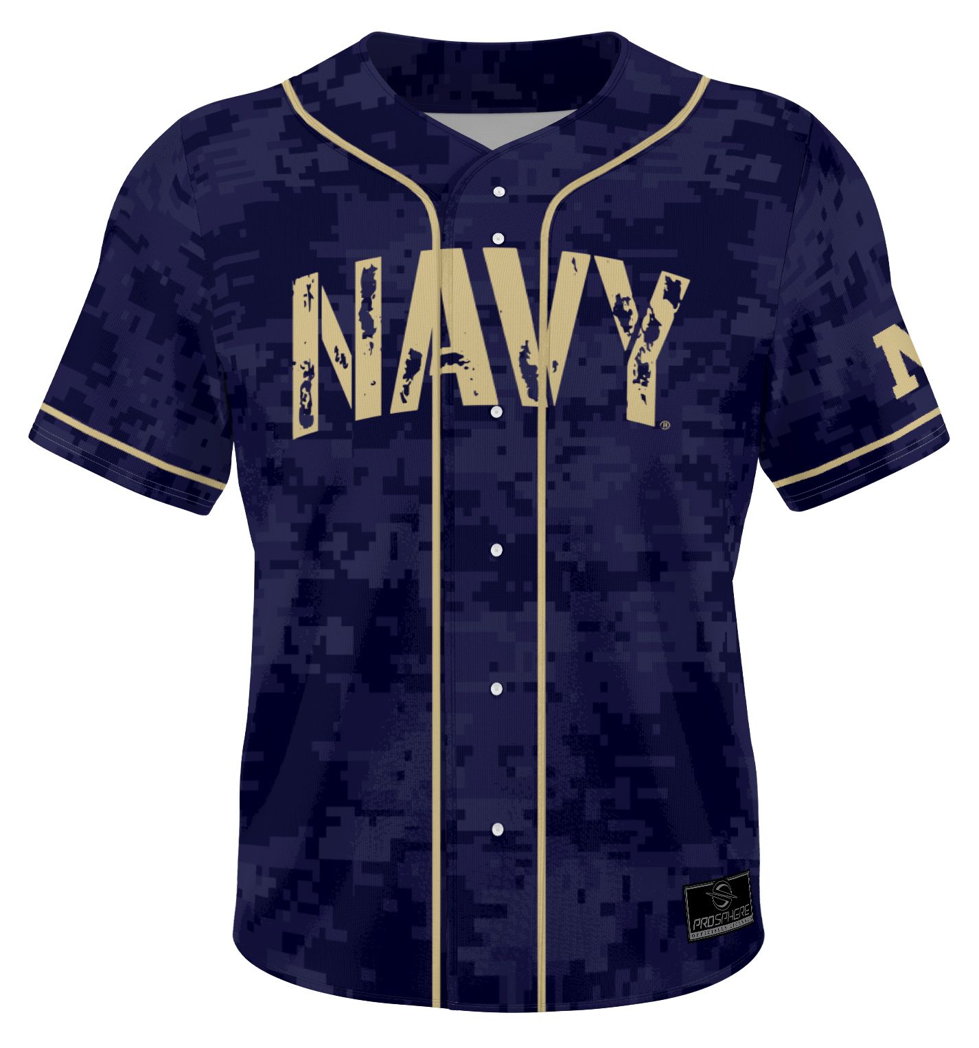ProSphere Adult Navy Midshipmen Navy Digicamo Baseball Jersey product image