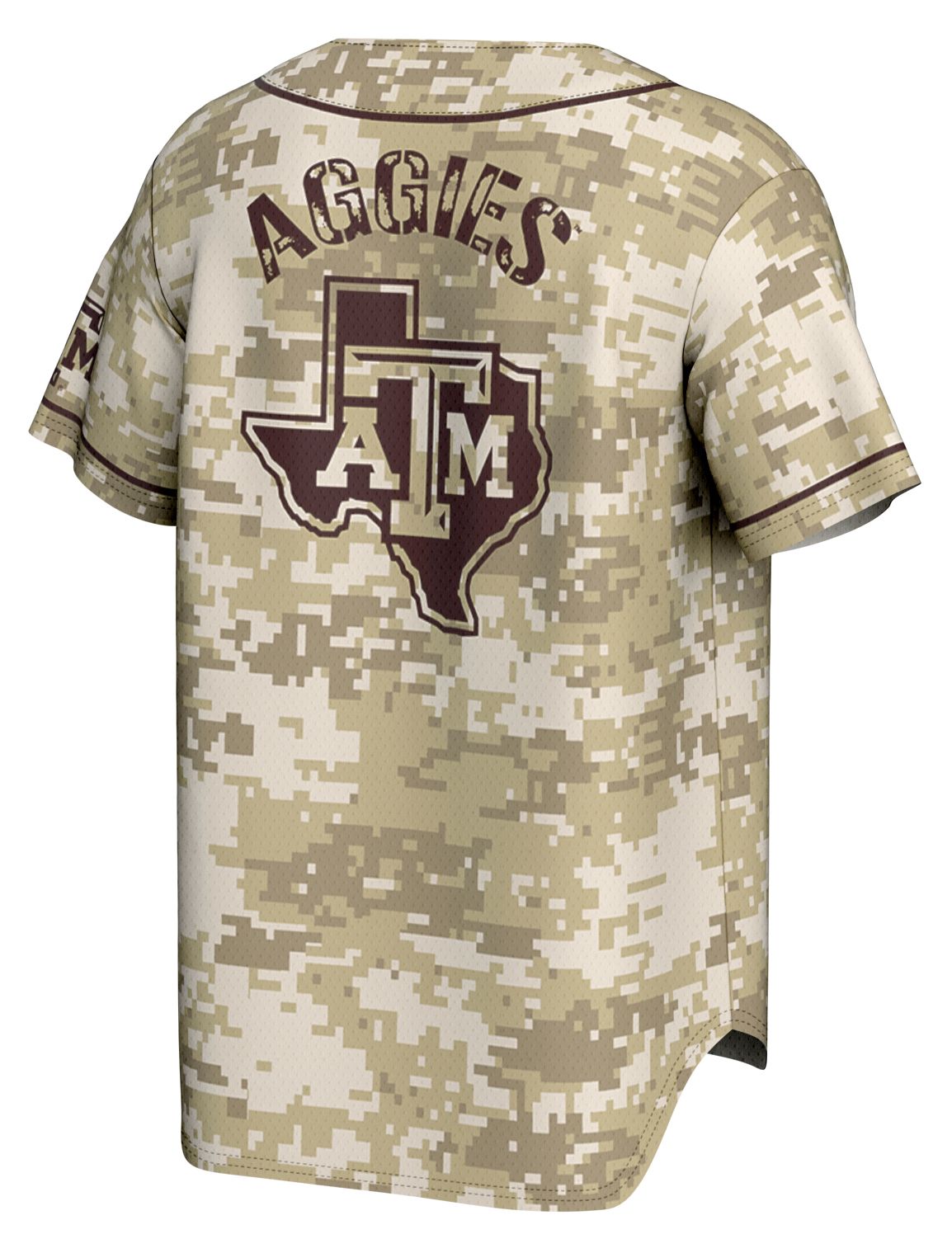 ProSphere Adult Texas A&M Aggies Tan Digicamo Baseball Jersey product image