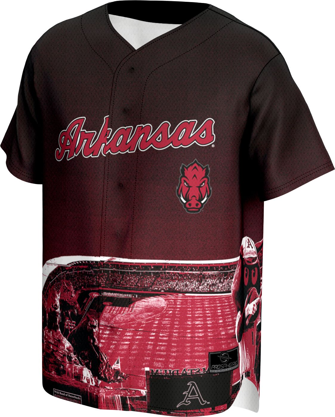ProSphere Youth Arkansas Razorbacks Campus Local Red Baseball Jersey product image