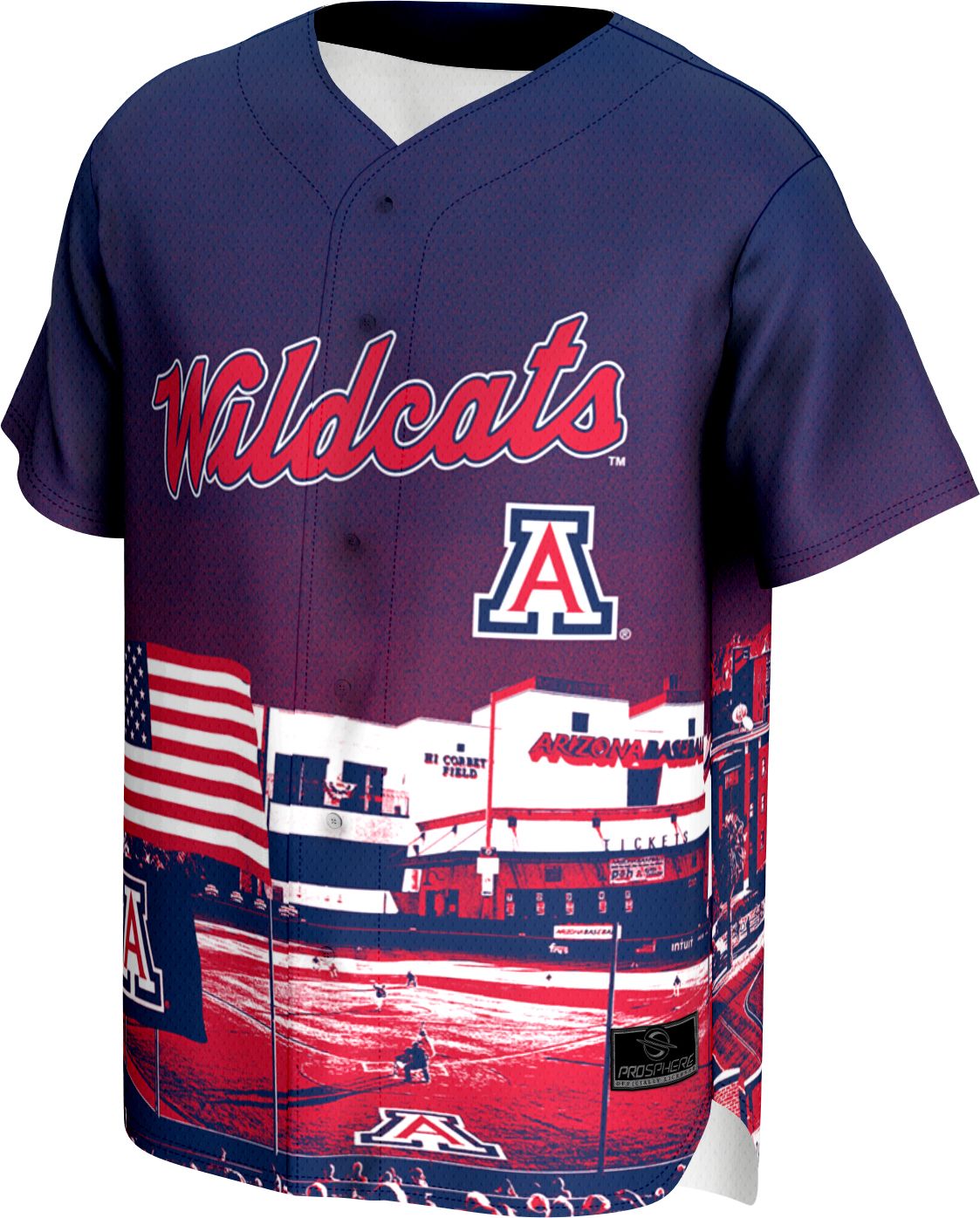 ProSphere Youth Arizona Wildcats Campus Local Blue Baseball Jersey product image