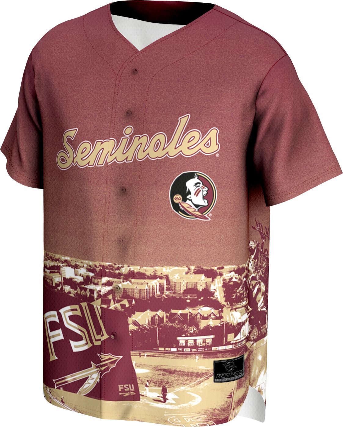 ProSphere Youth Florida State Seminoles Campus Local Garnet Baseball Jersey product image
