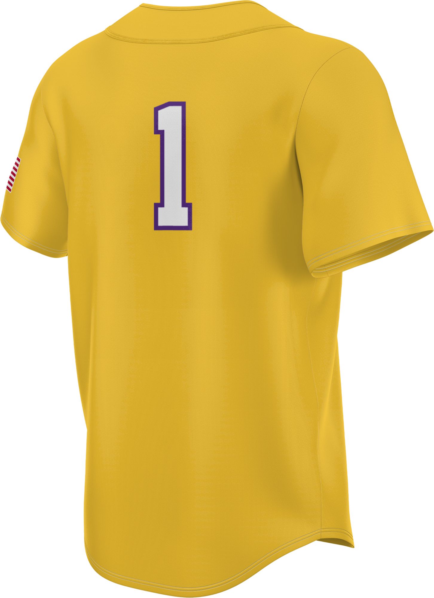Prosphere Youth LSU Tigers #1 Gold Full Button Replica Baseball Jersey product image