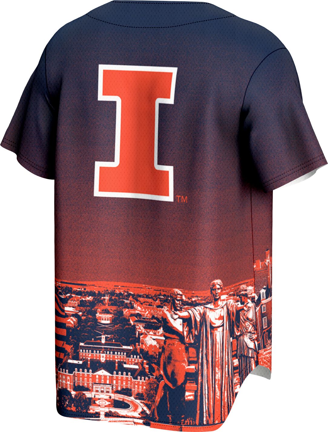 ProSphere Youth Illinois Fighting Illini Campus Local Blue Baseball Jersey product image