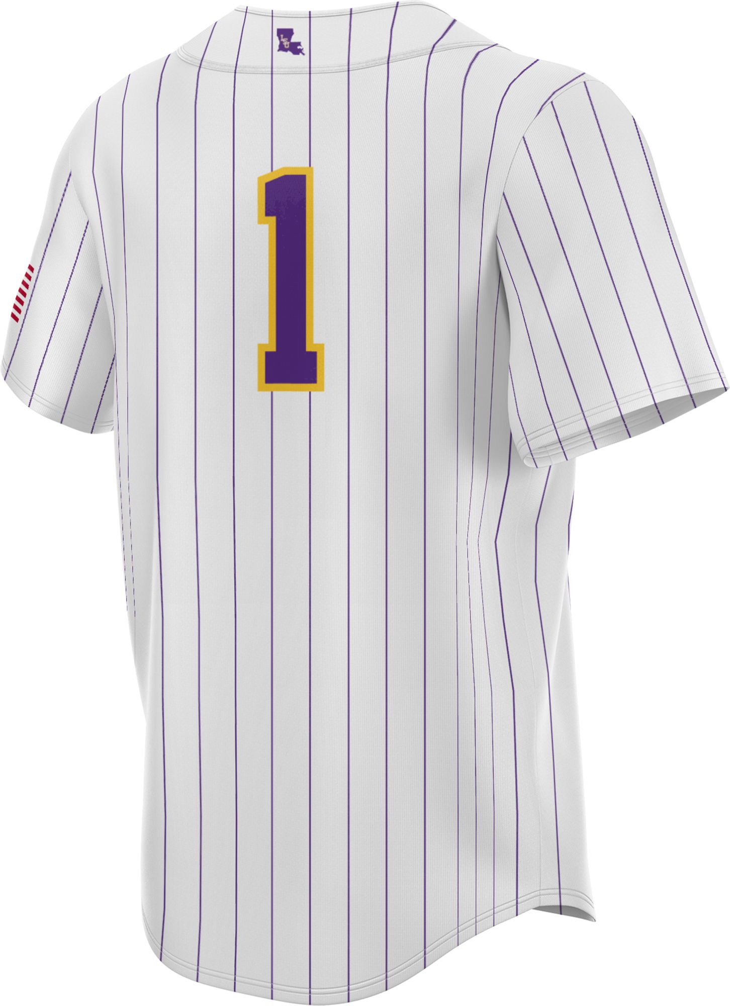 ProSphere Youth LSU Tigers #1 White Full Button Replica Baseball Jersey product image