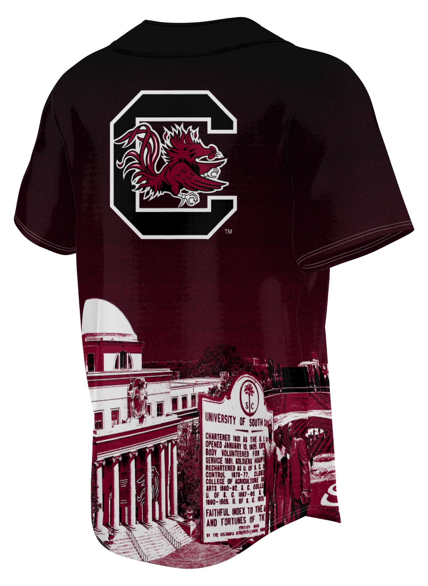 ProSphere Youth South Carolina Gamecocks Maroon Campus Local Baseball Jersey product image