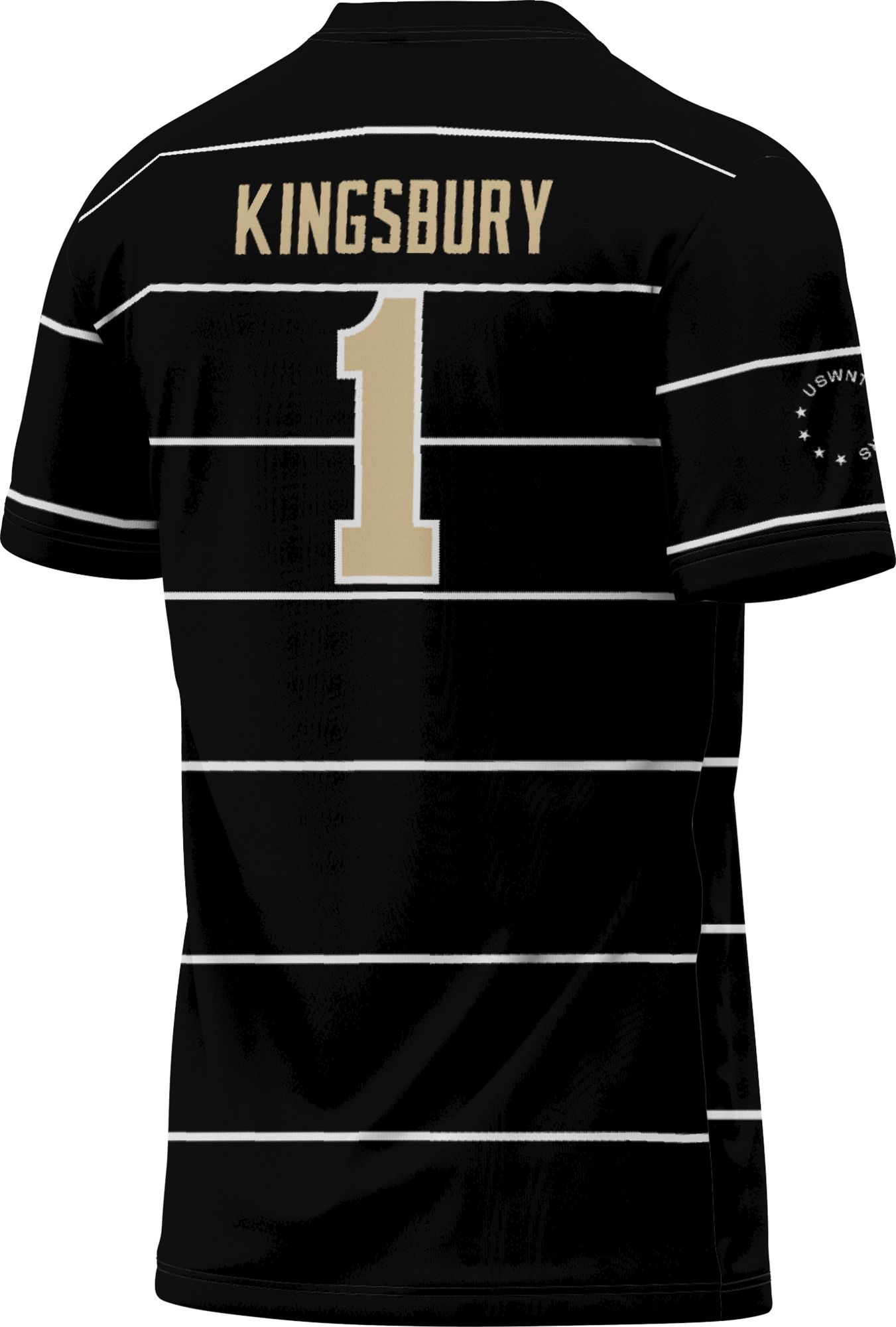 Prosphere Adult Wake Forest Demon Deacons #1 Black Aubrey Kingsbury Full Sublimated Throwback Replica Soccer Jersey product image