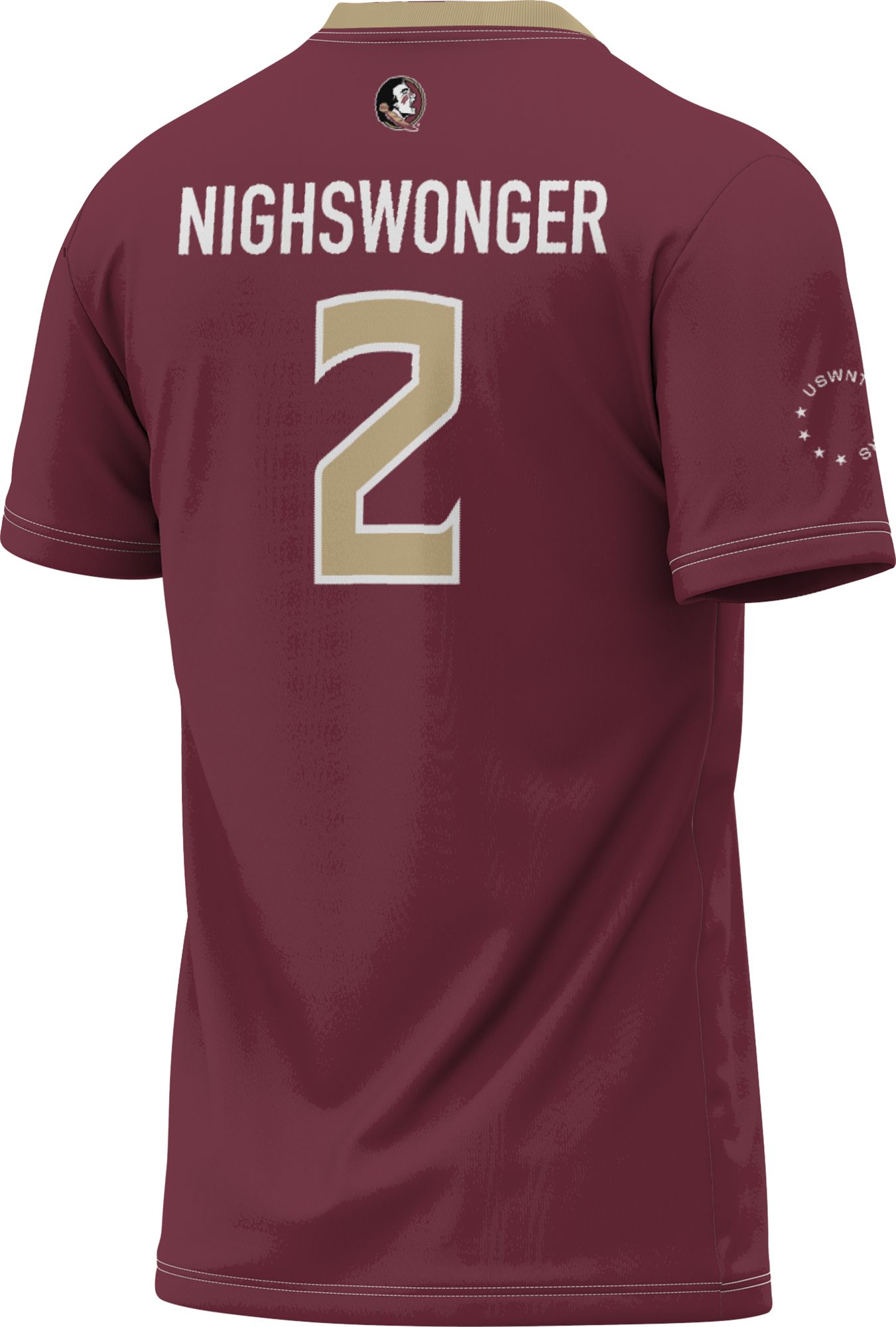 Prosphere Youth Florida State Seminoles #2 Garnet Jenna Nighswonger Replica Alumni Full Sublimated Soccer Jersey product image