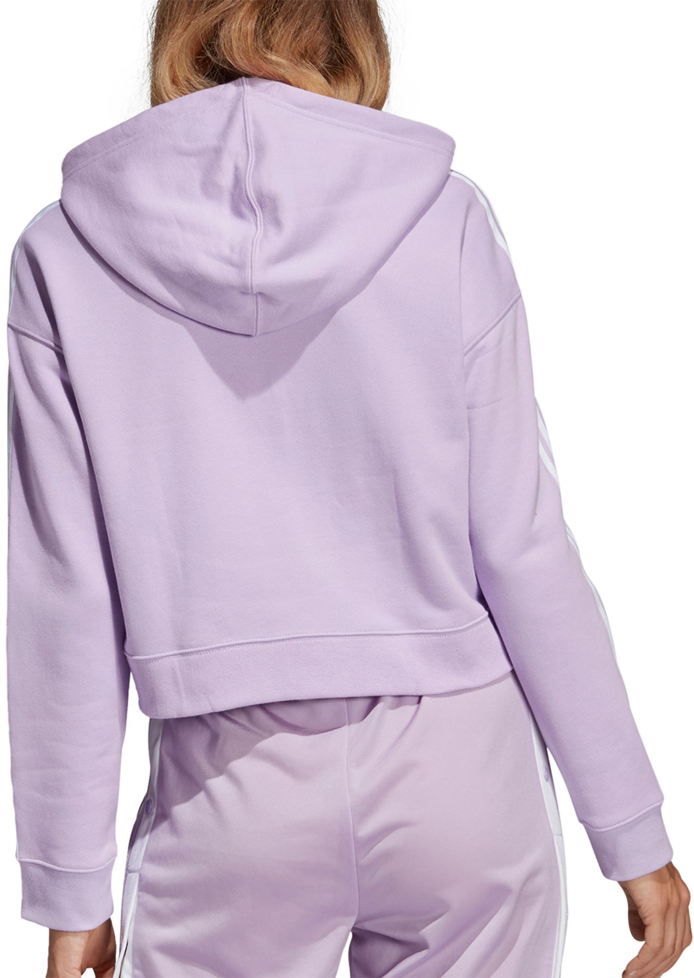 adidas cropped hoodie purple