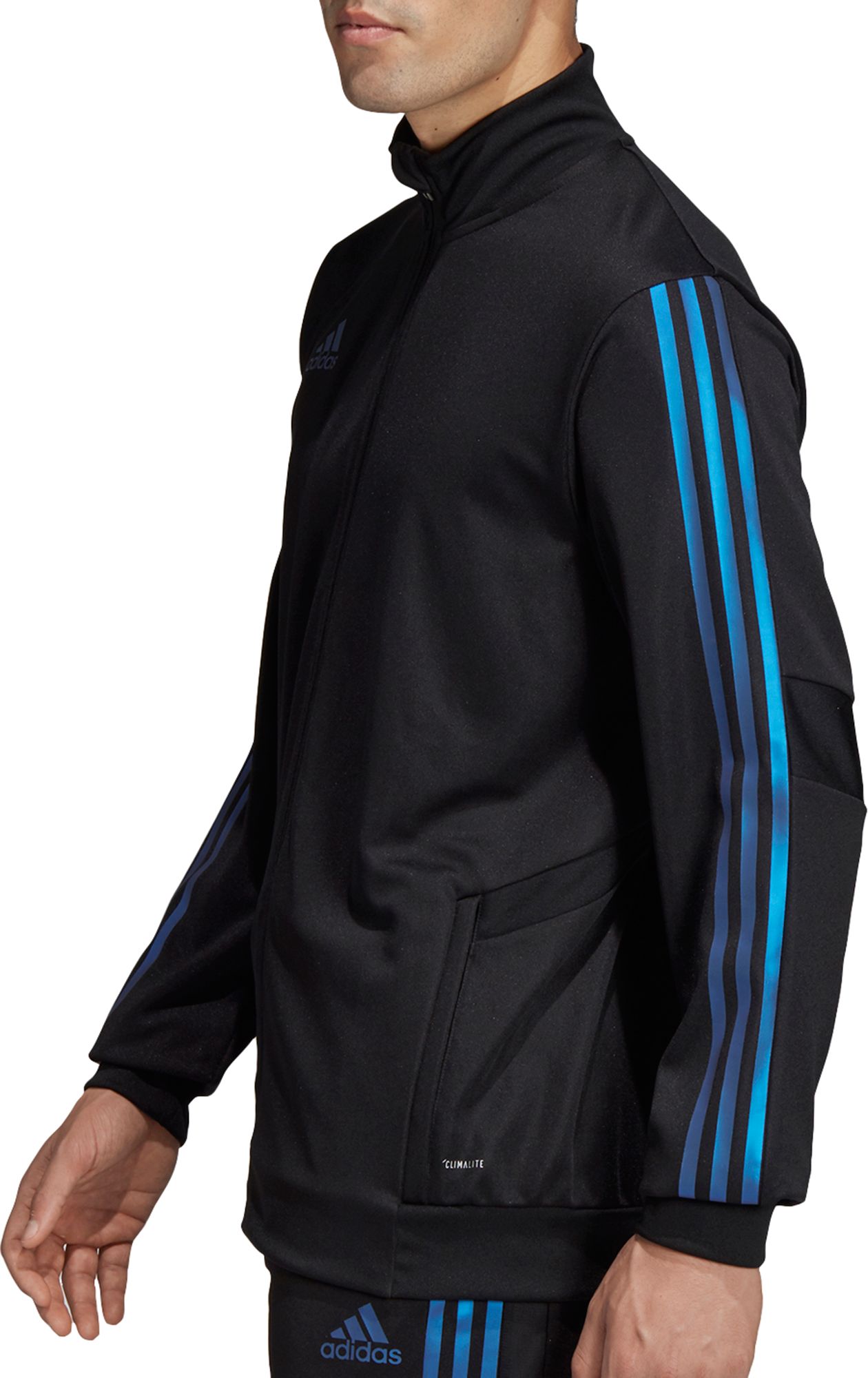 adidas men's tiro metallic track jacket