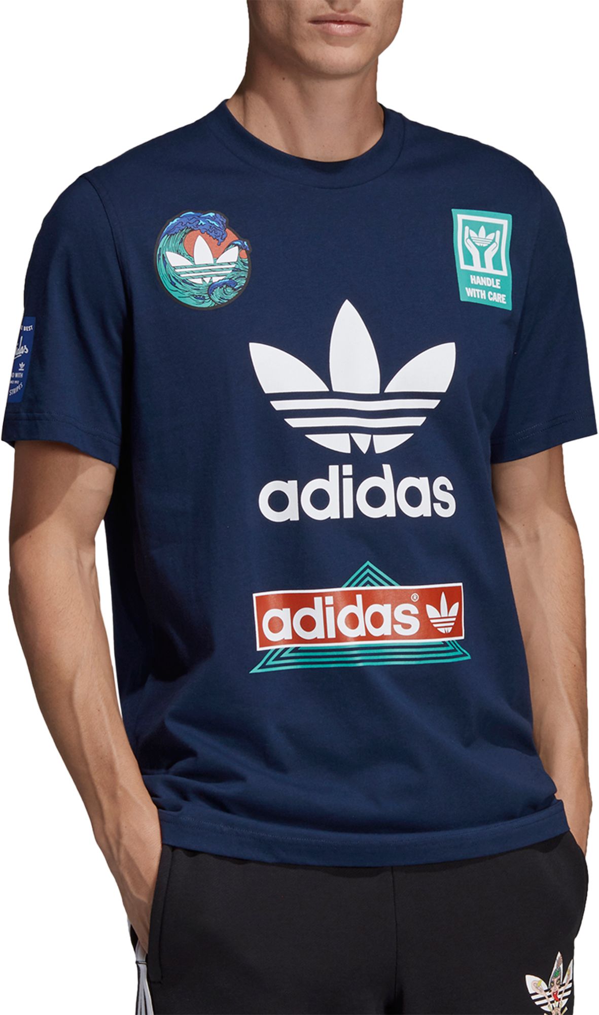 adidas Originals Men's Race Sticker Graphic T-Shirt product image