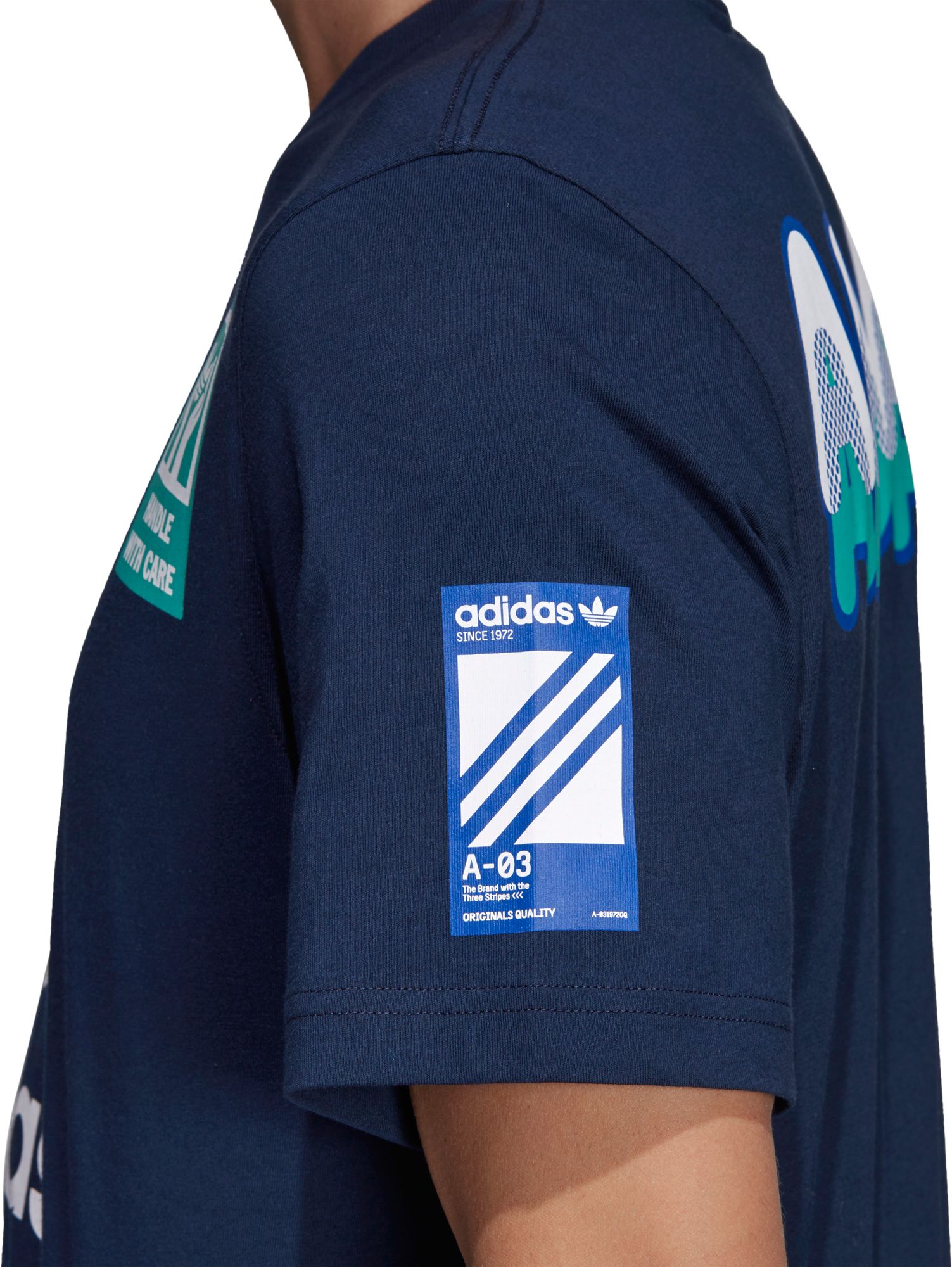 adidas Originals Men's Race Sticker Graphic T-Shirt product image