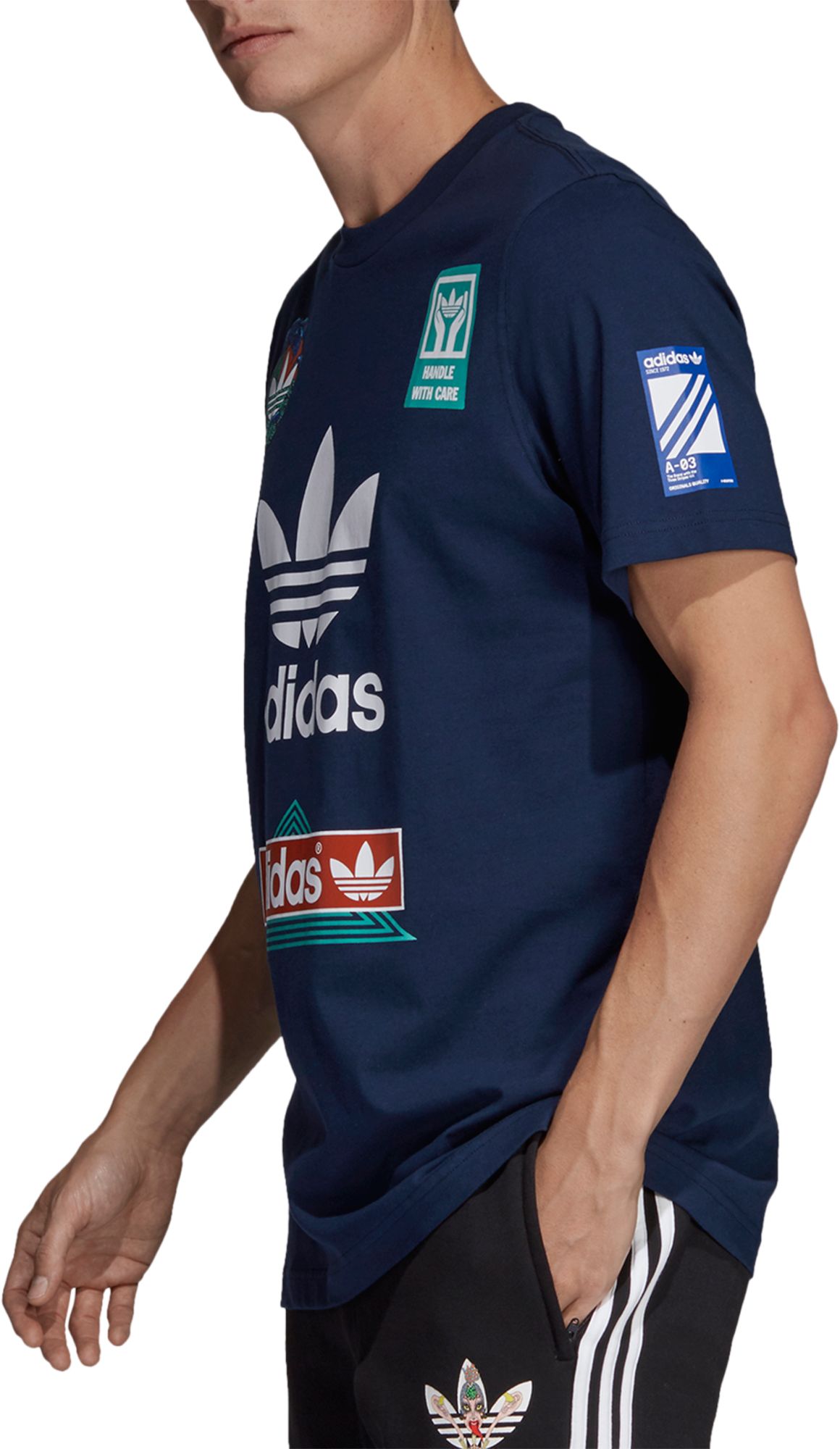 adidas Originals Men's Race Sticker Graphic T-Shirt product image
