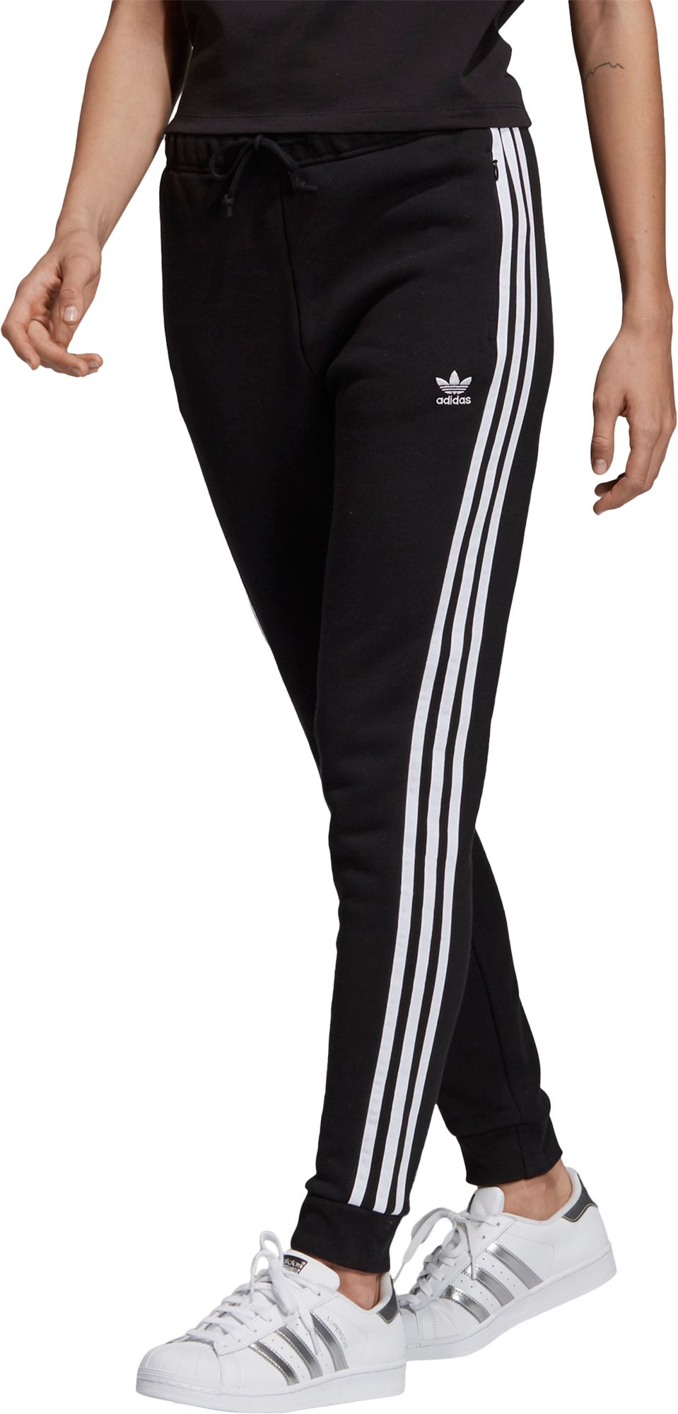 womens adidas cuffed tracksuit bottoms