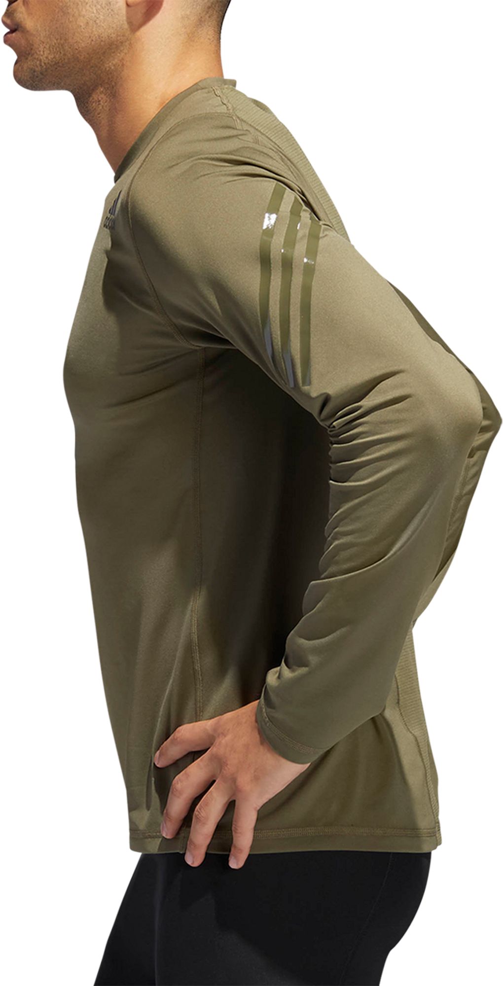 adidas Men's Alphaskin 3-Stripes Long Sleeve Shirt product image