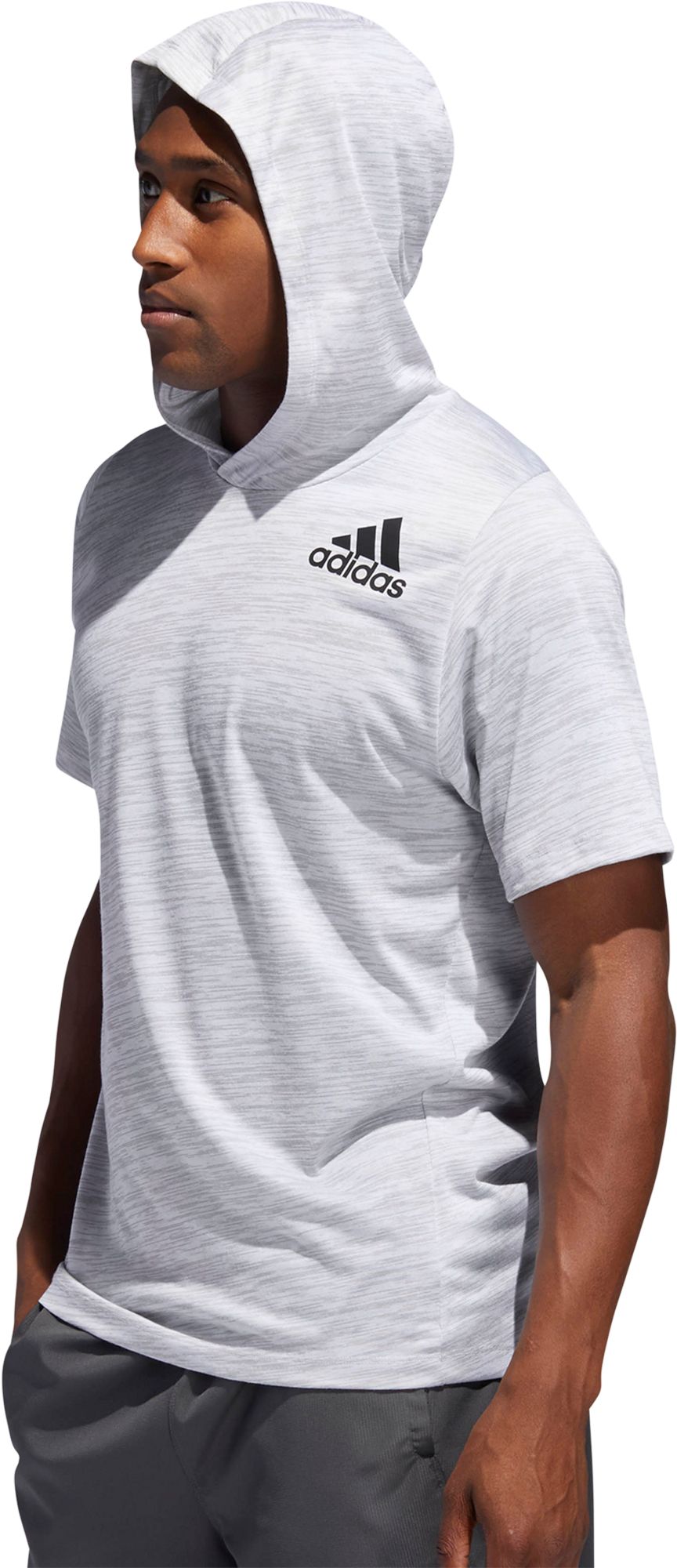 adidas short sleeve hoodie mens