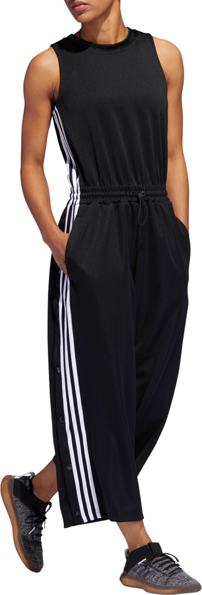 adidas cropped leg snap romper